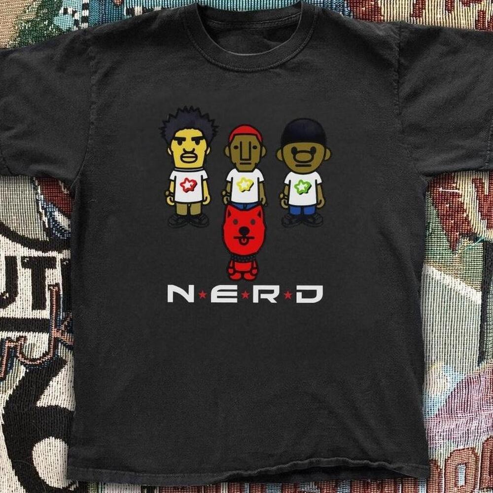 N E R D Black Cotton T-Shirt